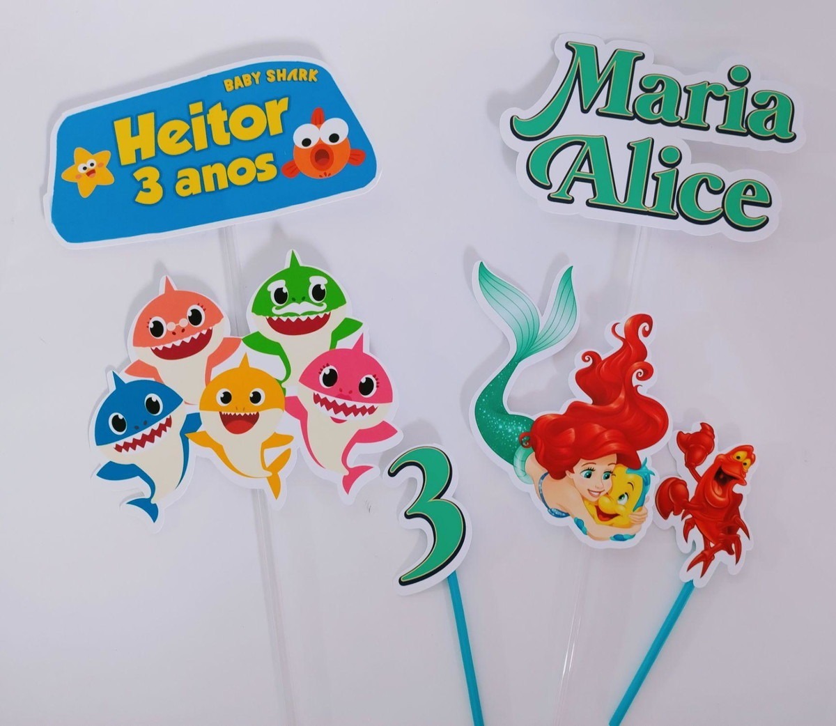 Topper e itens personalizados com nome e idade para festas - My Blessing